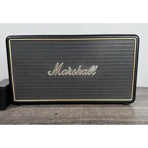 Marshall Stockwell Portable Bluetooth Speaker Black Gold 27W Amp Style EUC